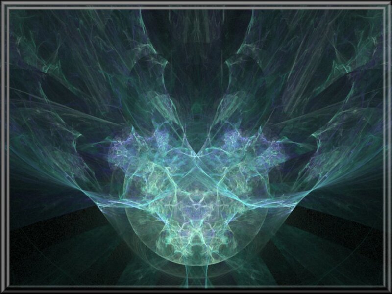 Fractal Energy Pattern — Green, Mystical