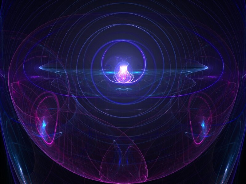 Fractal Energy Pattern — Purple, Mystical, Digital Art