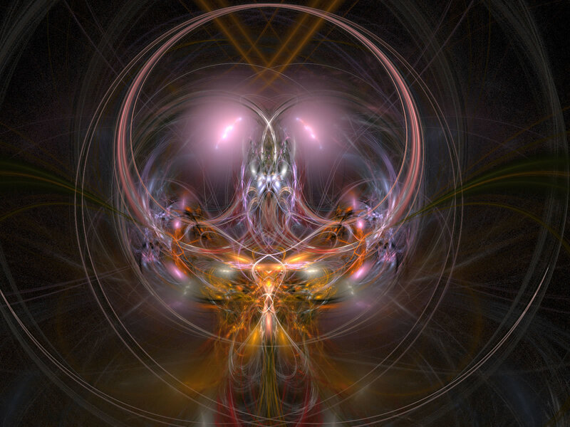 Fractal Energy Pattern — Purple, Mystical