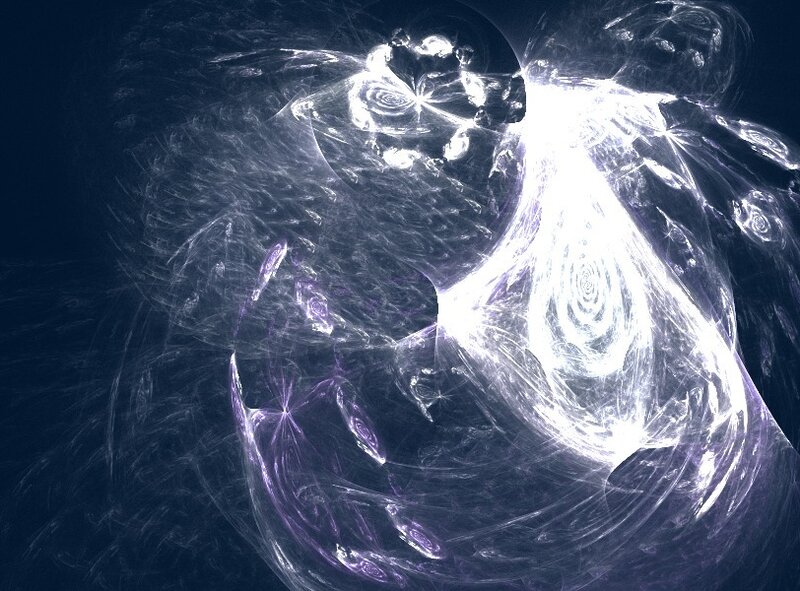 Fractal Energy Pattern — White