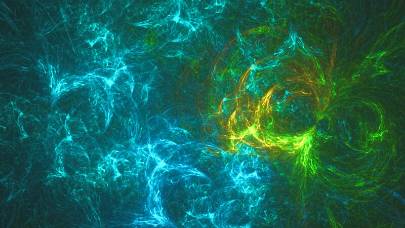 Fractal Energy Patterns — Blue, Dynamic