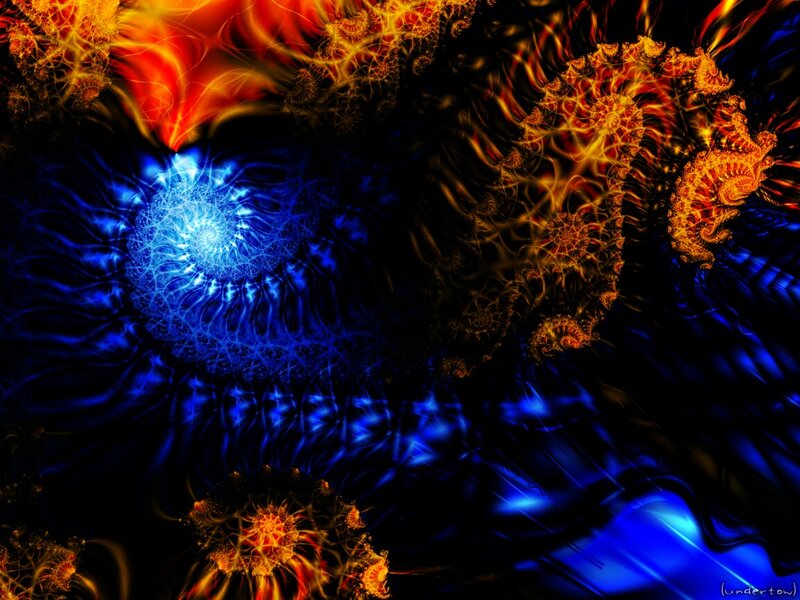 Fractal Energy Patterns — Blue