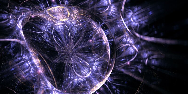 Fractal Energy Sphere — Purple, Mystical, Night