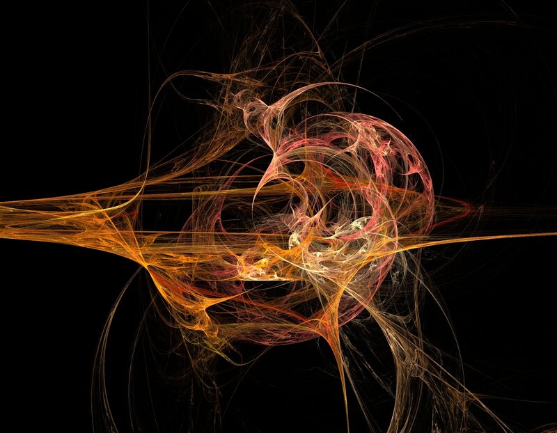 Fractal Energy Swirl — Orange, Dynamic