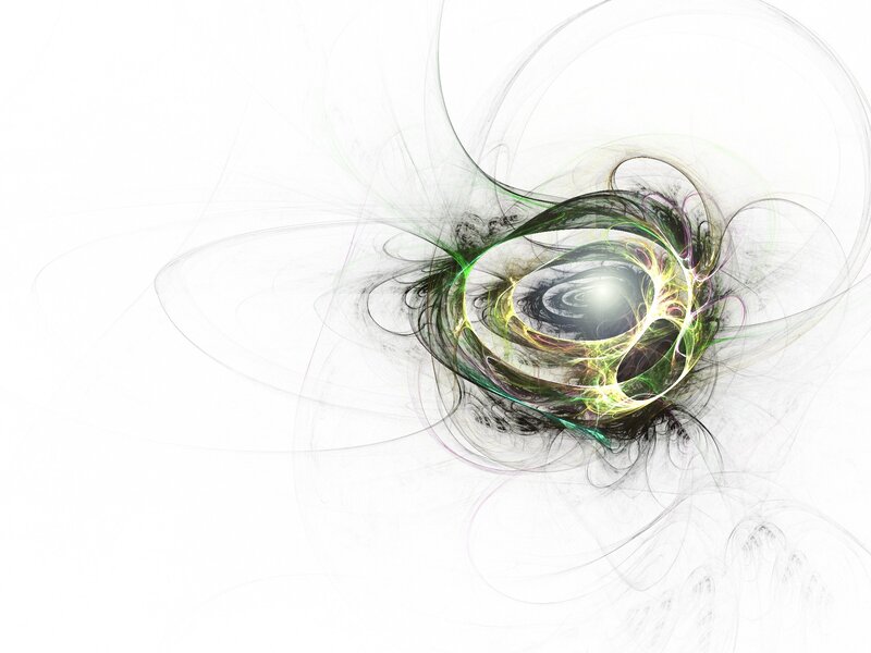 Fractal Energy Swirl — White