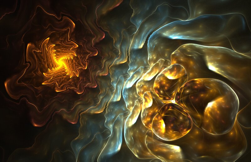 Fractal Energy Vortex — Gold
