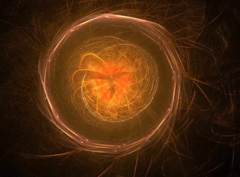 Fractal Energy Vortex — Orange