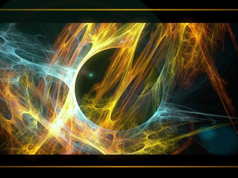 Fractal Energy Vortex — Yellow, Dramatic