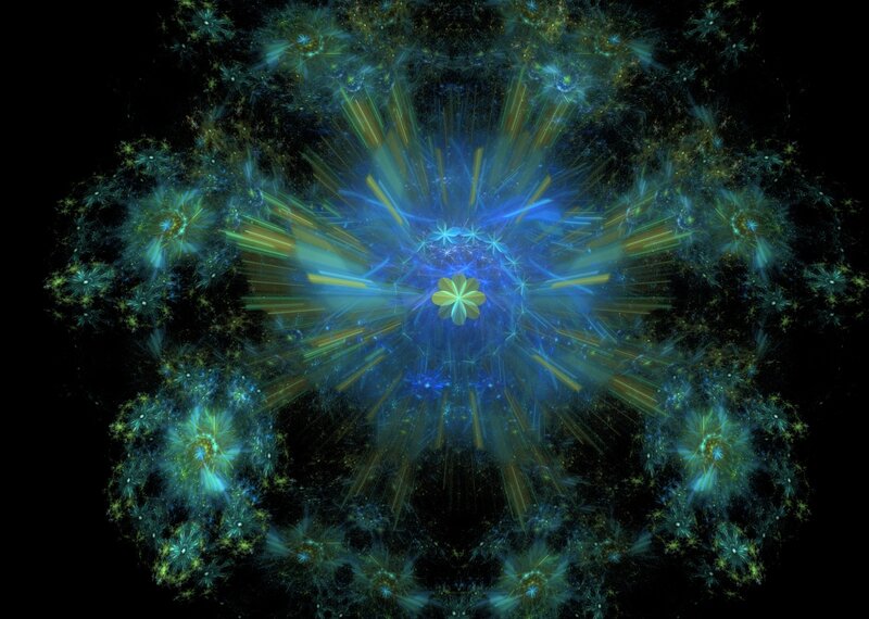 Fractal Explosion Pattern — Blue