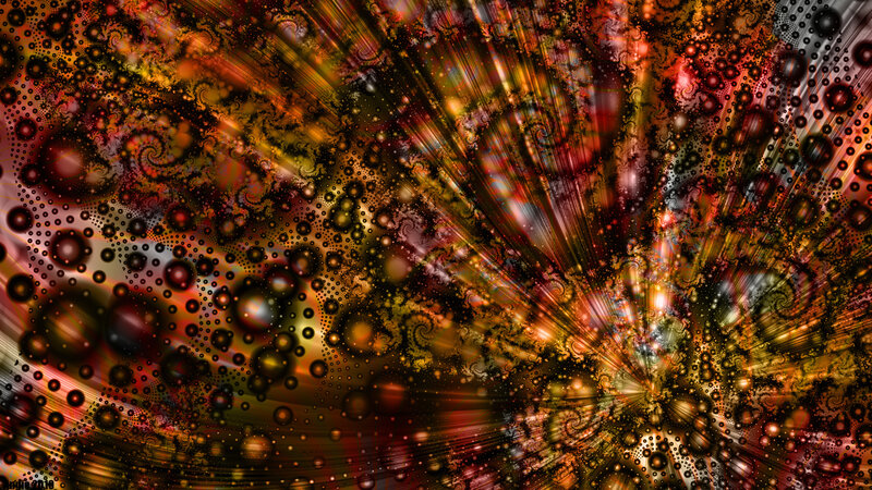 Fractal Explosion Pattern — Orange