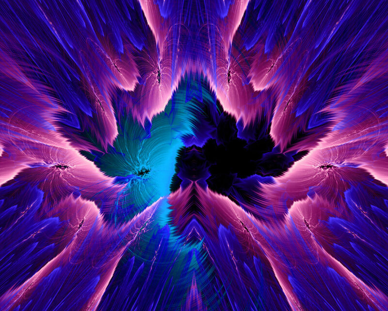Fractal Explosion Pattern — Purple
