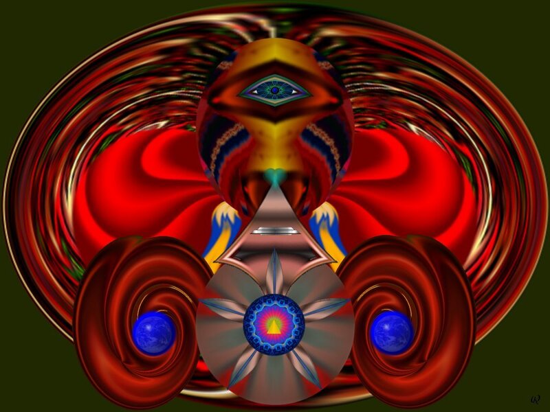 fractal eye and spiral design