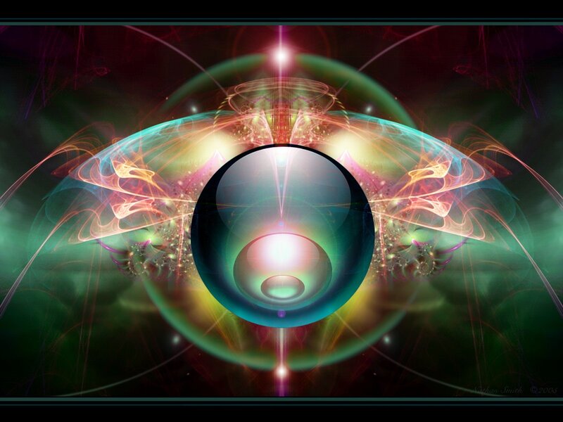 Fractal Eye Design — Green, Mystical