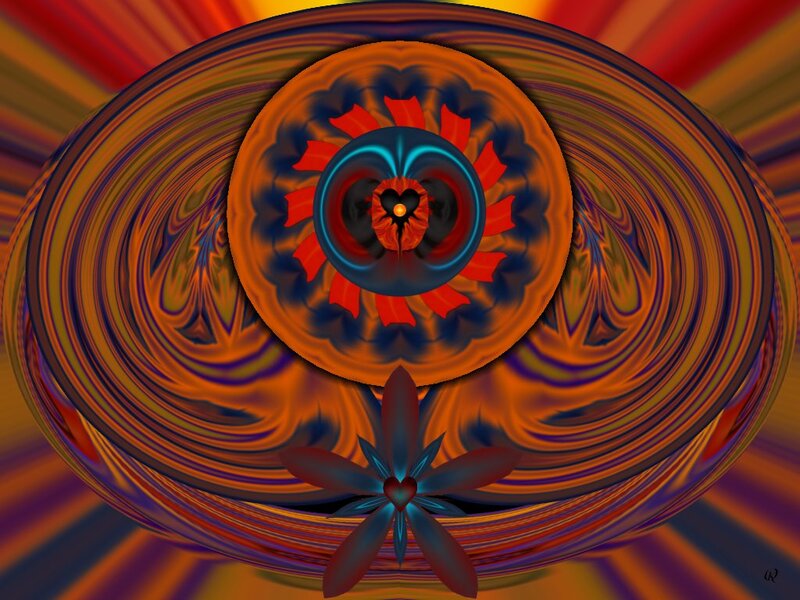 Fractal Eye Design — Red, Hypnotic