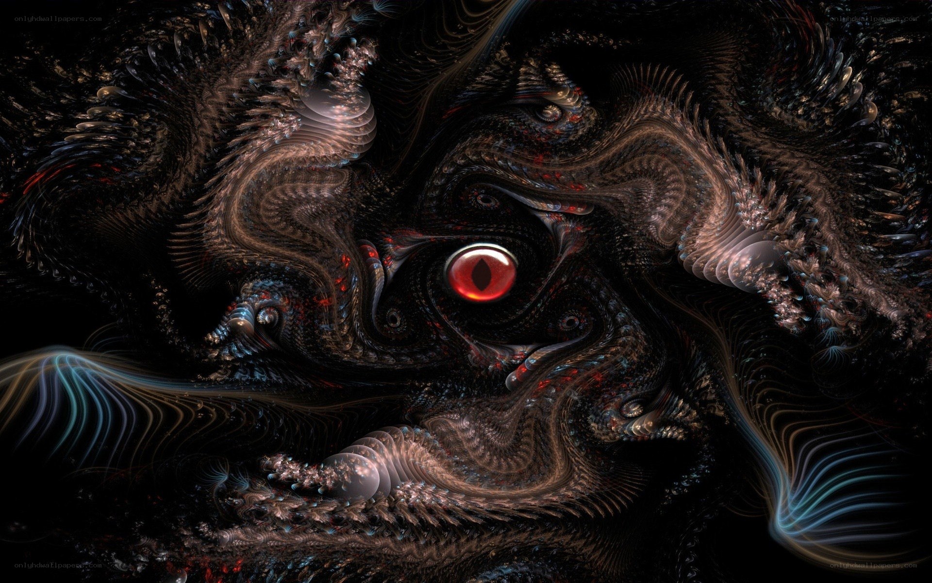fractal eye in dark vortex