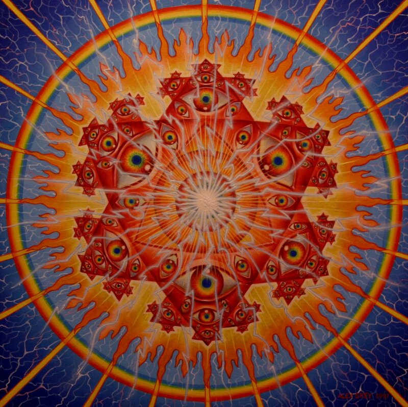 Fractal eye mandala artwork