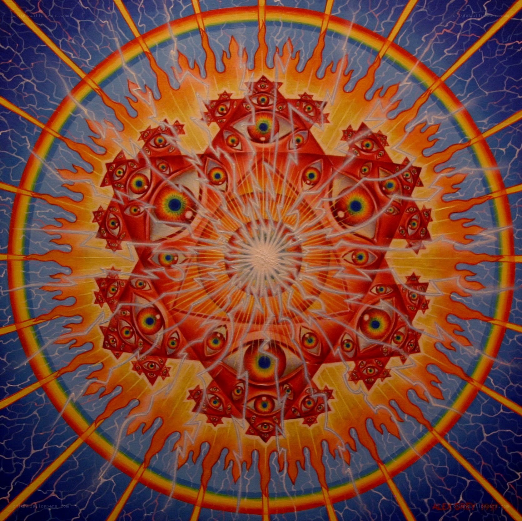 Fractal eye mandala artwork