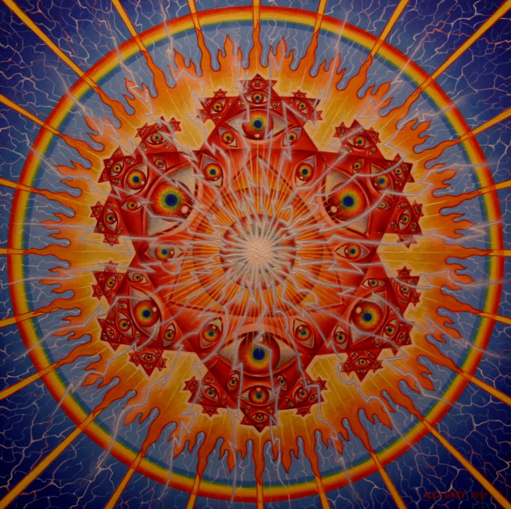 Fractal eye mandala artwork