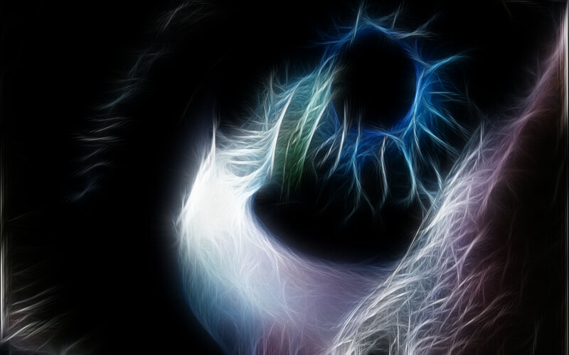 Fractal Eye Pattern — Blue, Dramatic