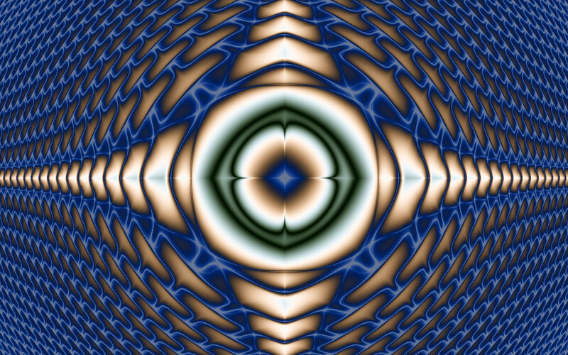 Fractal Eye Pattern — Blue