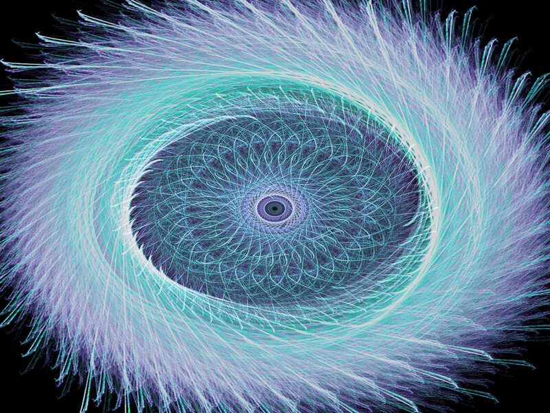 Fractal Eye Pattern — Purple, Hypnotic, Abstract, Spiral