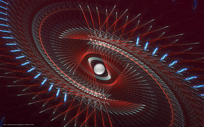 Fractal Eye Pattern — Red, Dramatic