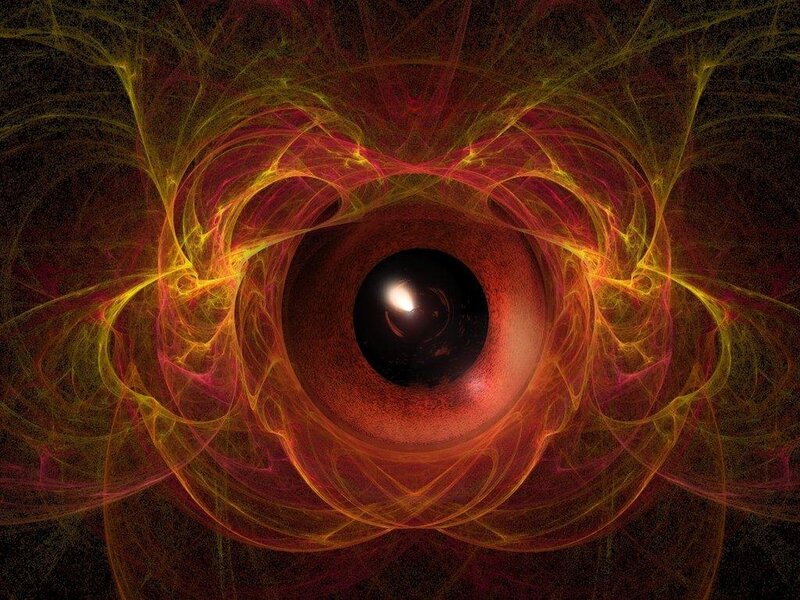 Fractal Eye Pattern — Red