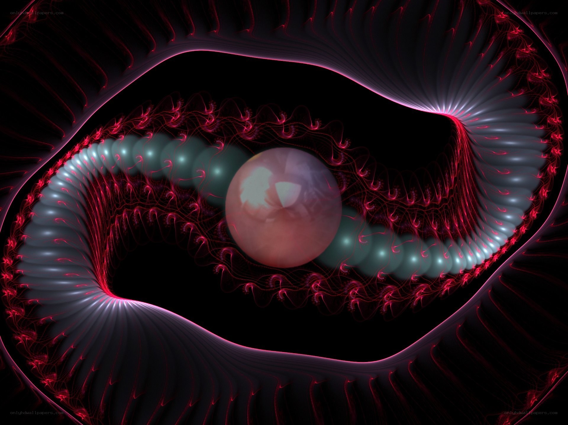 fractal eye with glowing patterns