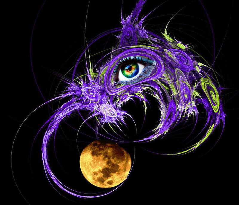 Fractal Eye with Moon