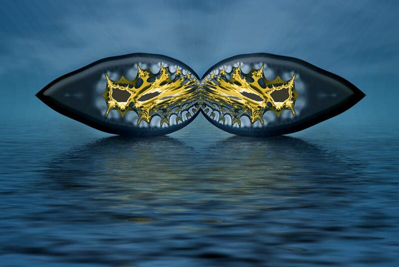 Fractal eyes on water