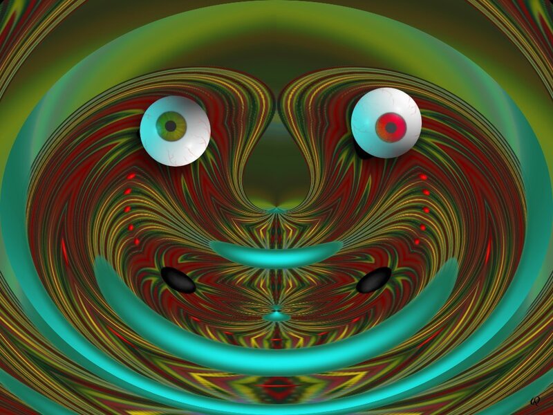 fractal face with eyes