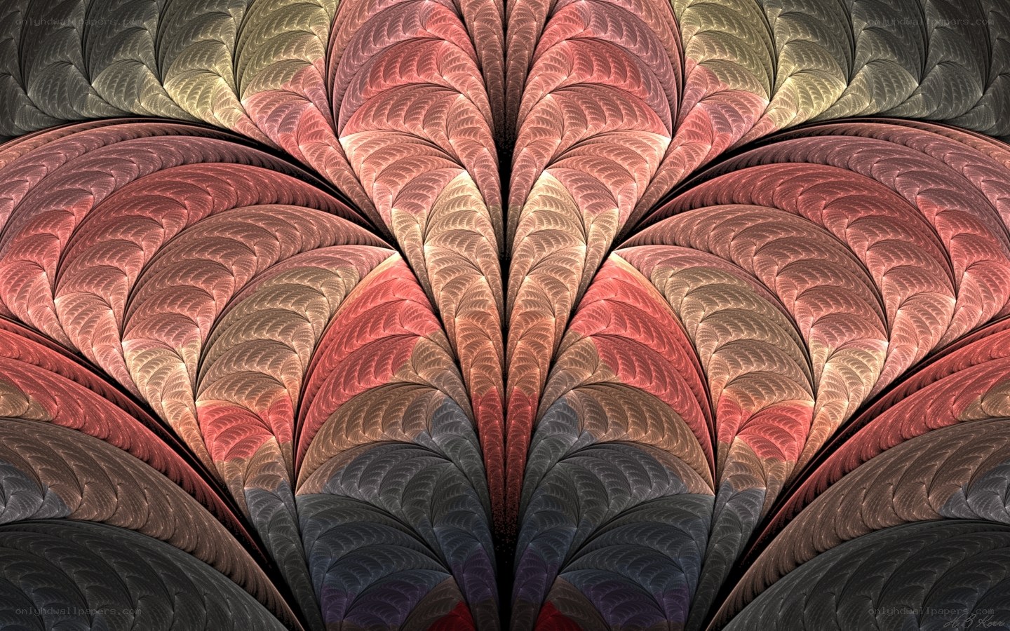 Fractal feather pattern