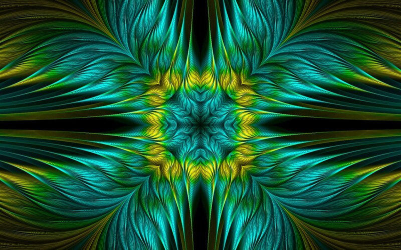 Fractal feather pattern