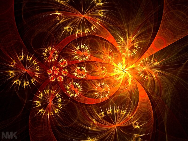 Fractal fire explosion