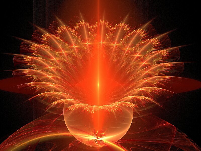 Fractal Fire Explosion — Red