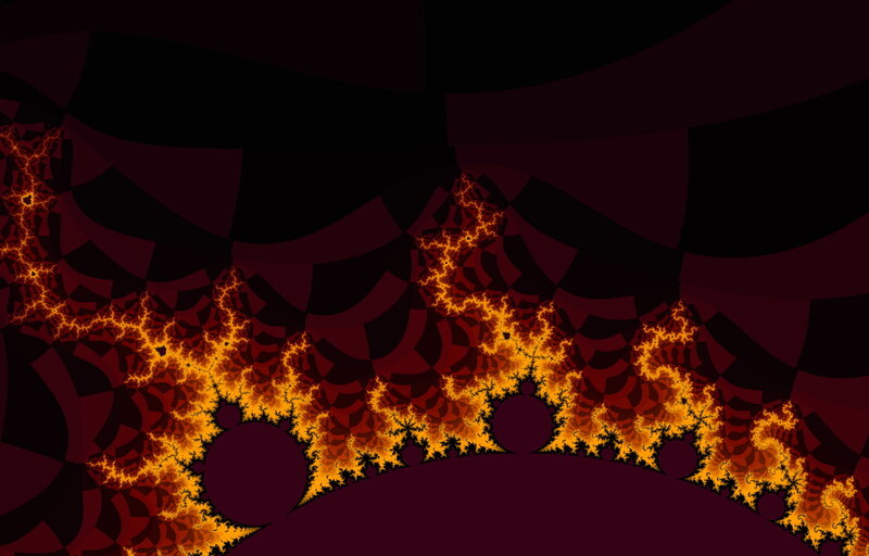 Fractal Fire Pattern — Black