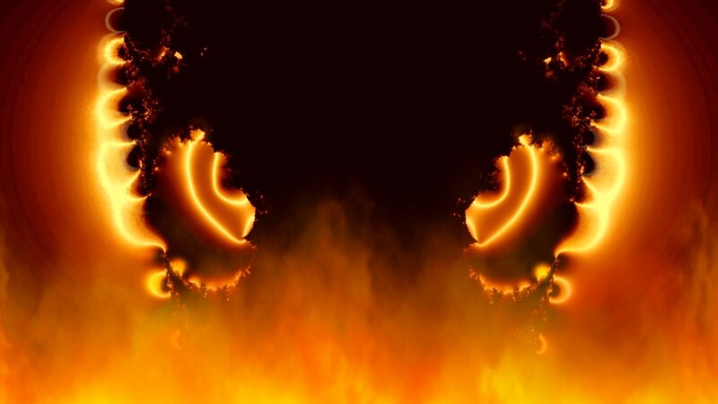 Fractal Fire Pattern — Orange