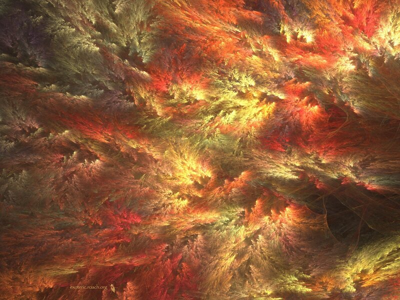 Fractal Fire Pattern — Red