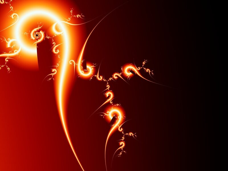 Fractal Flame Pattern — Red, Dramatic
