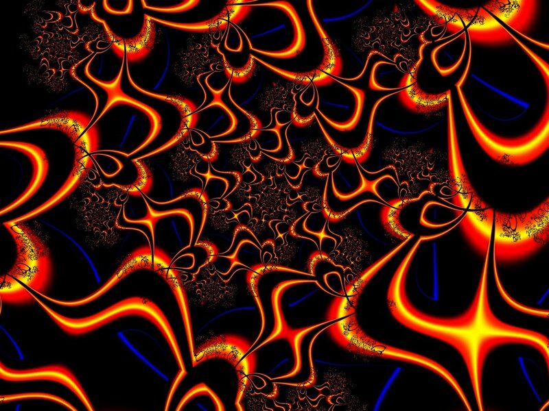 Fractal Flame Patterns — Black, Intense
