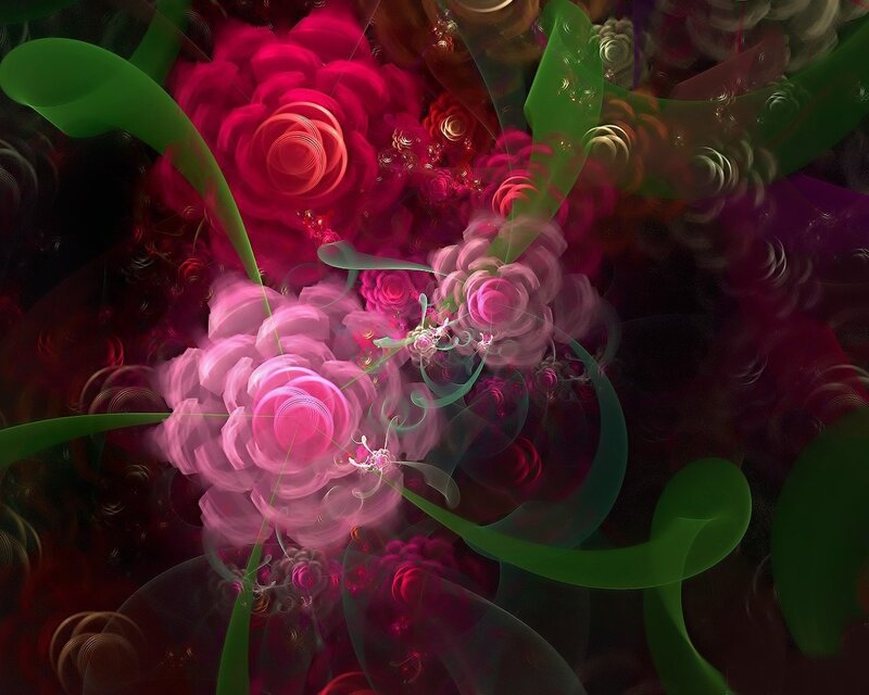 Fractal floral abstract