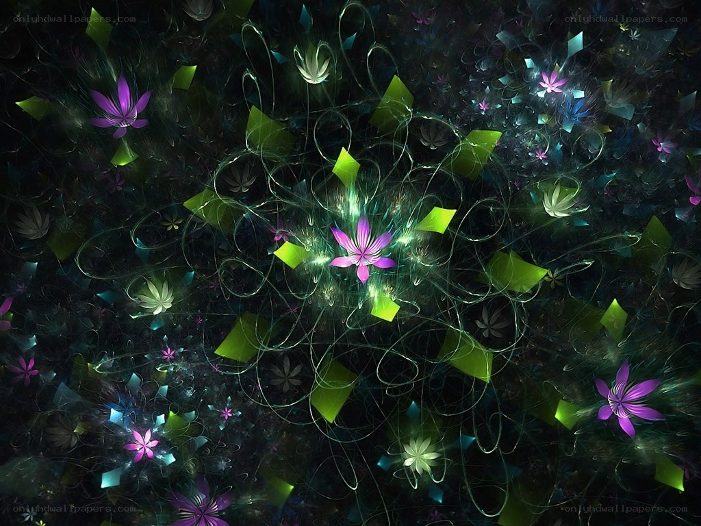 Fractal floral abstract art