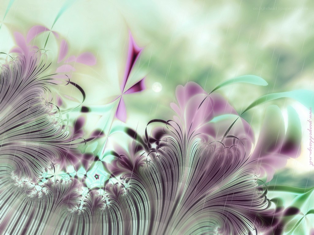 Fractal floral abstract art