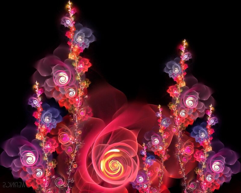 Fractal floral abstract art