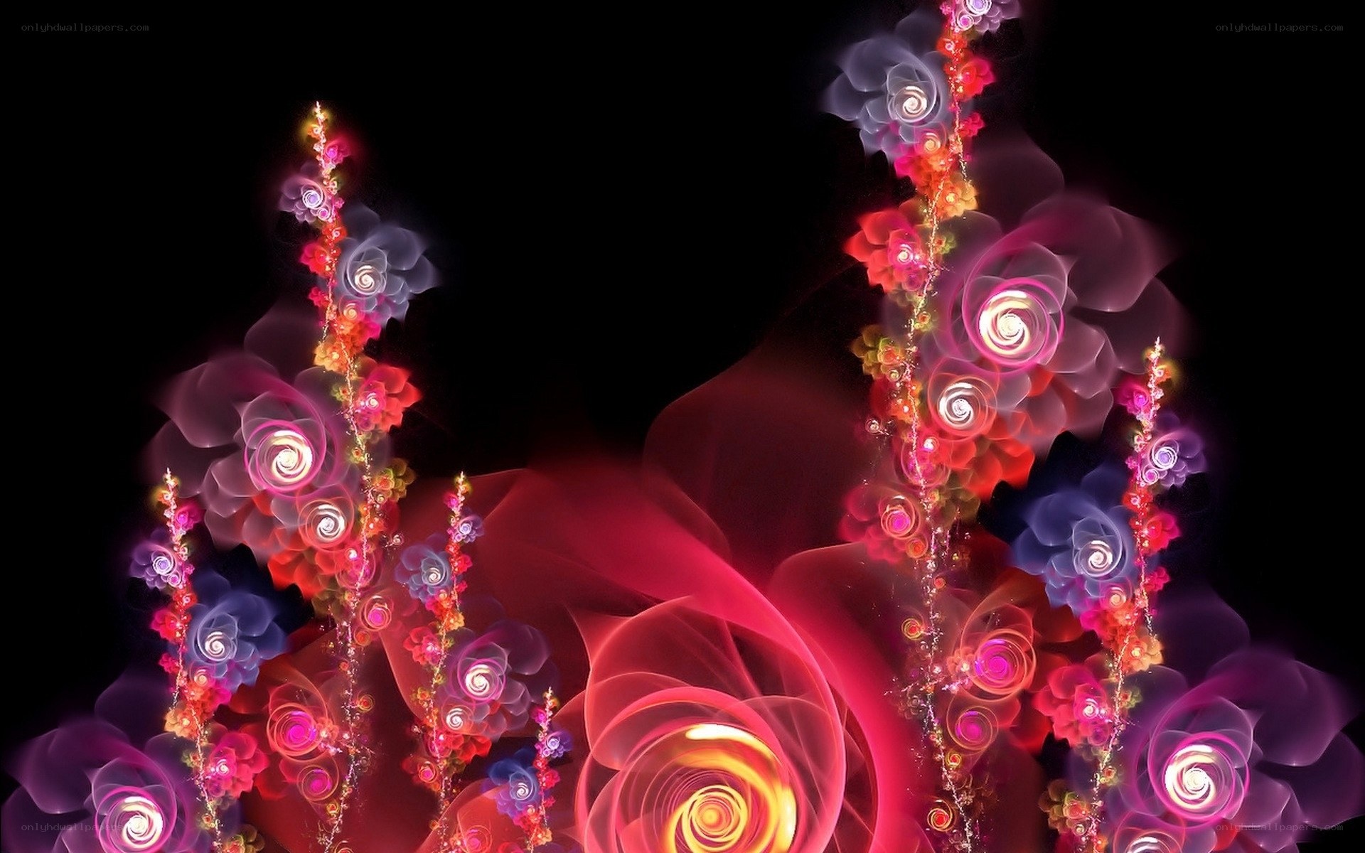 Fractal floral abstract art