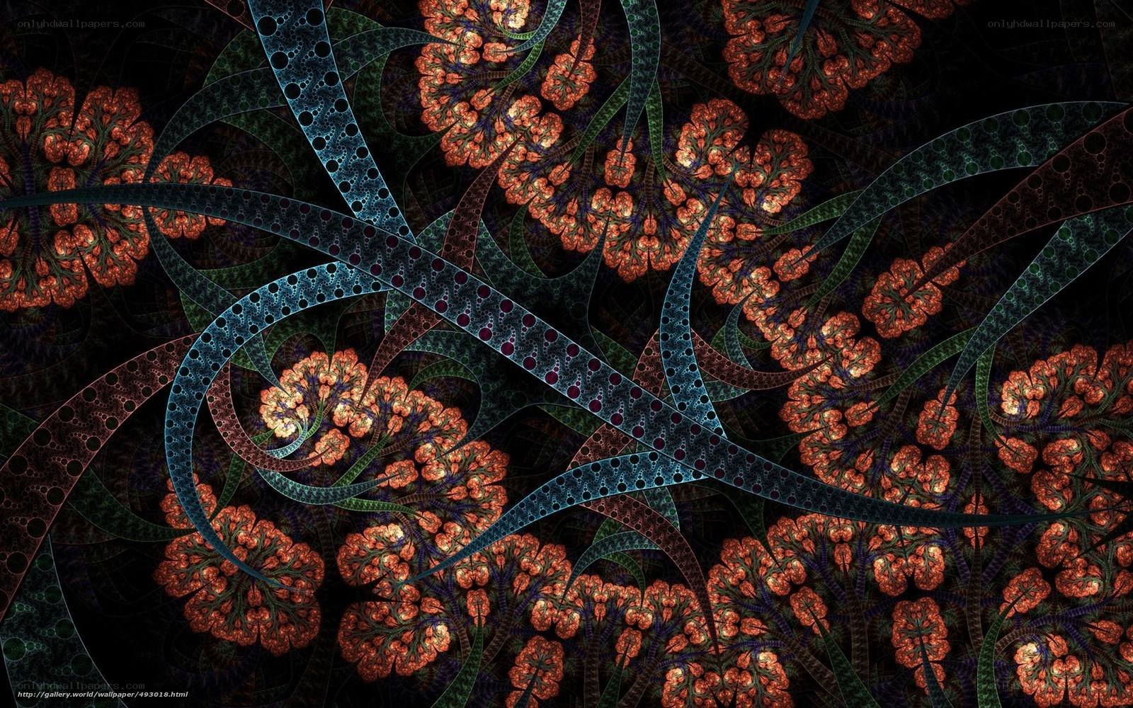 Fractal floral abstract design