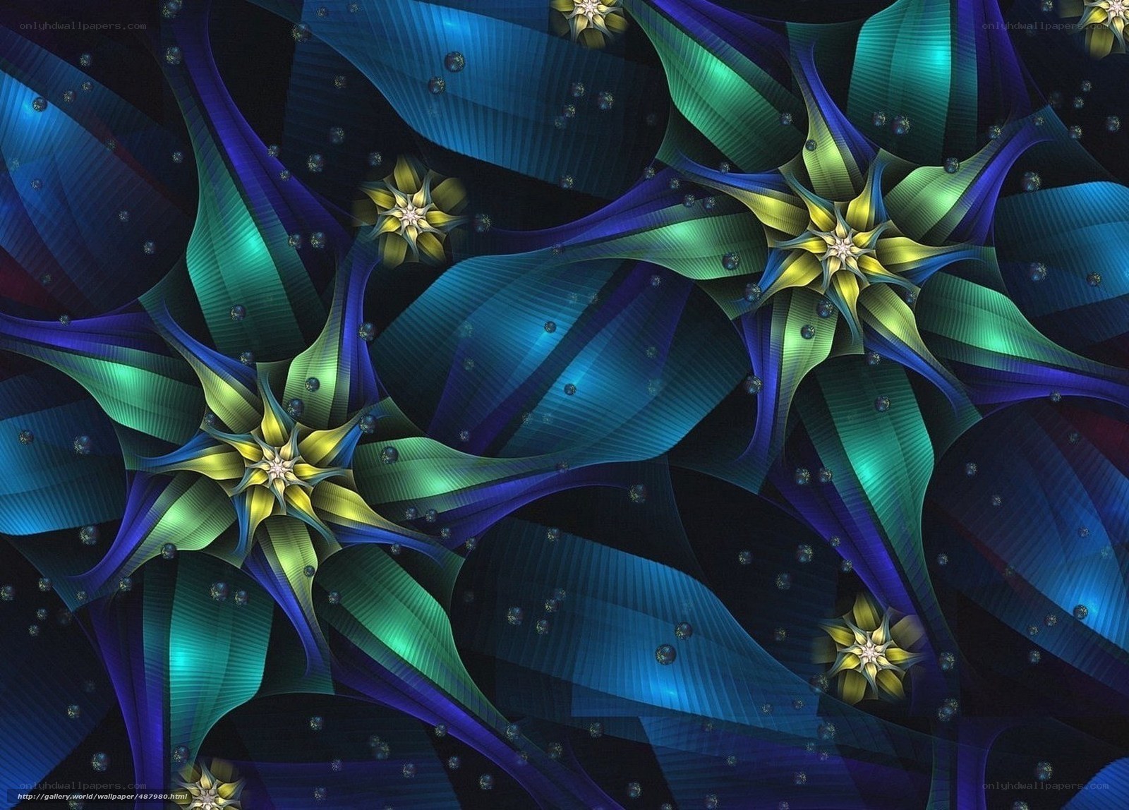 Fractal floral abstract design