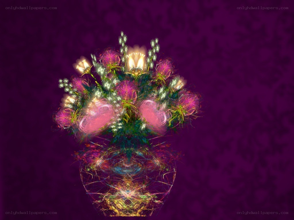 Fractal floral bouquet