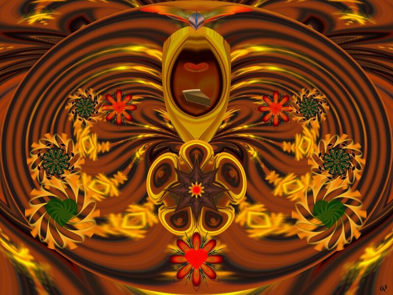 Fractal Floral Design — Brown