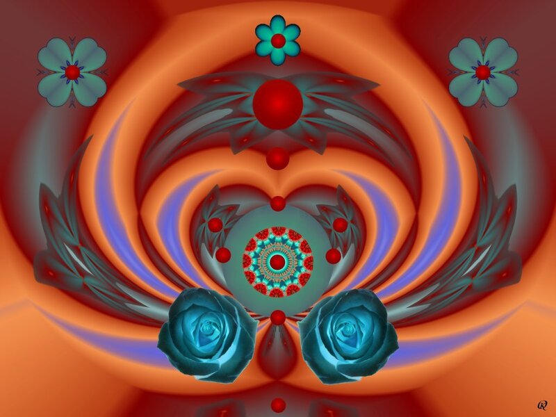 Fractal Floral Design — Red, Hypnotic